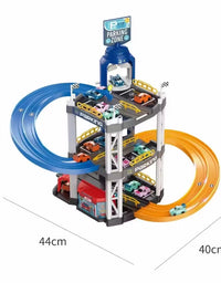 Adventure Double Lane Urban Parking Lot Trackset For Kids
