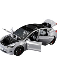 Diecast Tesla Alloy Model Car With Lights & Music For Kids
