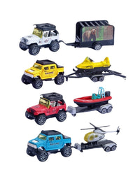 Diecast Truck With Trailer Toy For Kids (1 Pcs)
