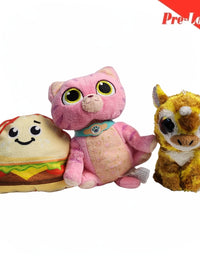 Burger/Unicorn/Cat Extra Soft Plush Toy Pack of 3 Premium Pre-loved
