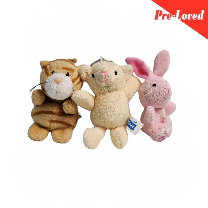 Tiger/Mouse/Rabbit Extra Soft Plush Toy Pack of 3 Premium Pre-loved