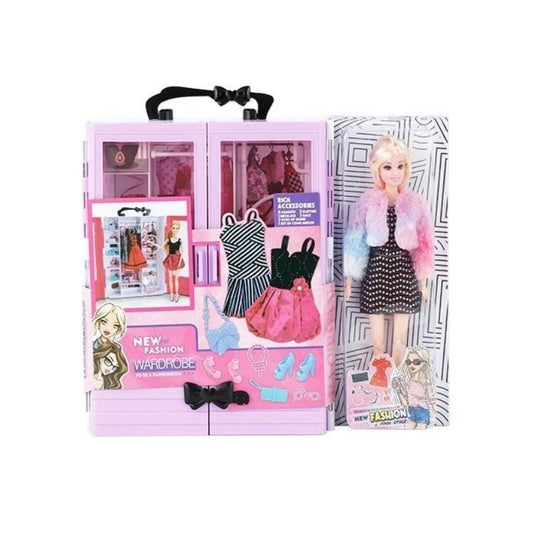 Fashion Doll Wardrobe Playset For Kids