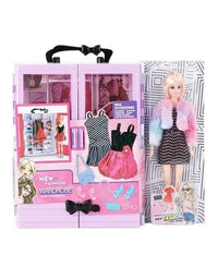 Fashion Doll Wardrobe Playset For Kids
