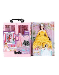 Movable Doll With Wardrobe Playset For Kids
