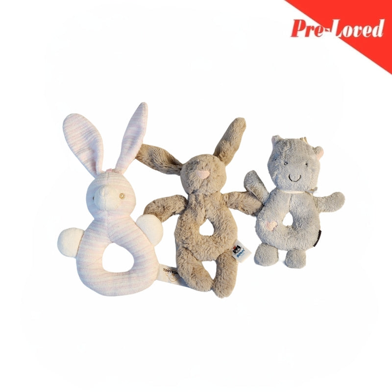 Rabbit/Cow/Rabbit Extra Soft Plush Toy Pack of 3 Premium Pre-loved