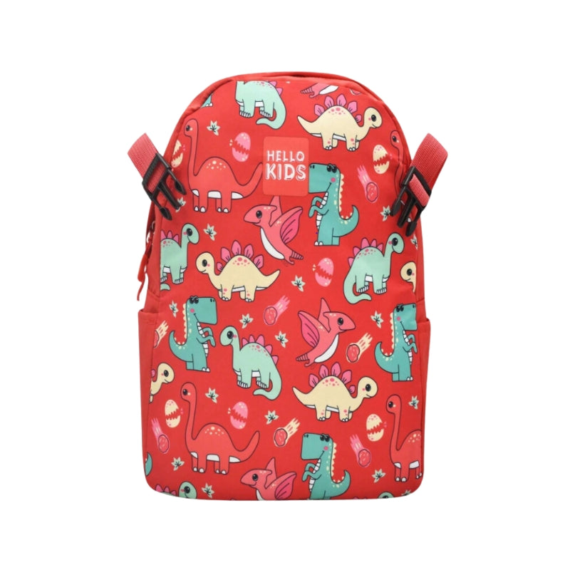 Children's Dinosaur Lightweight Backpack With Pencil Bag Included - Red (27*33*13 cm)