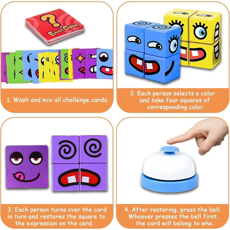 Emoji Puzzle Building Cubes For Kids (Deal)