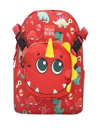 Children's Dinosaur Lightweight Backpack With Pencil Bag Included - Red (27*33*13 cm)
