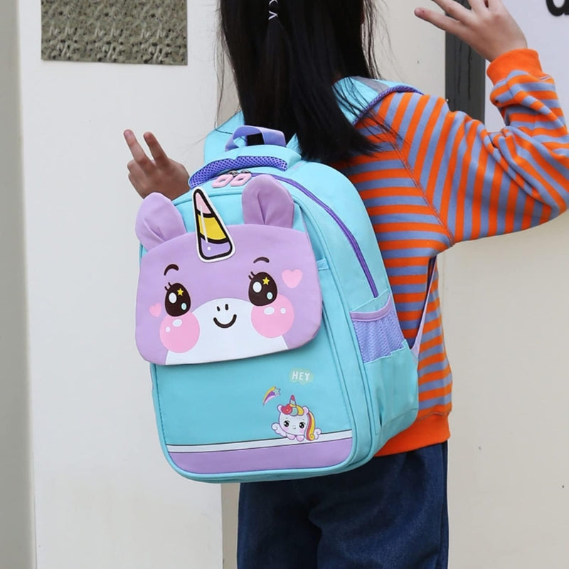 3D Unicorn School Bag Waterproof Lightweight Backpack - Pink