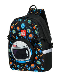 2 In 1 3D Space School Bag Waterproof Lightweight Backpack - Black
