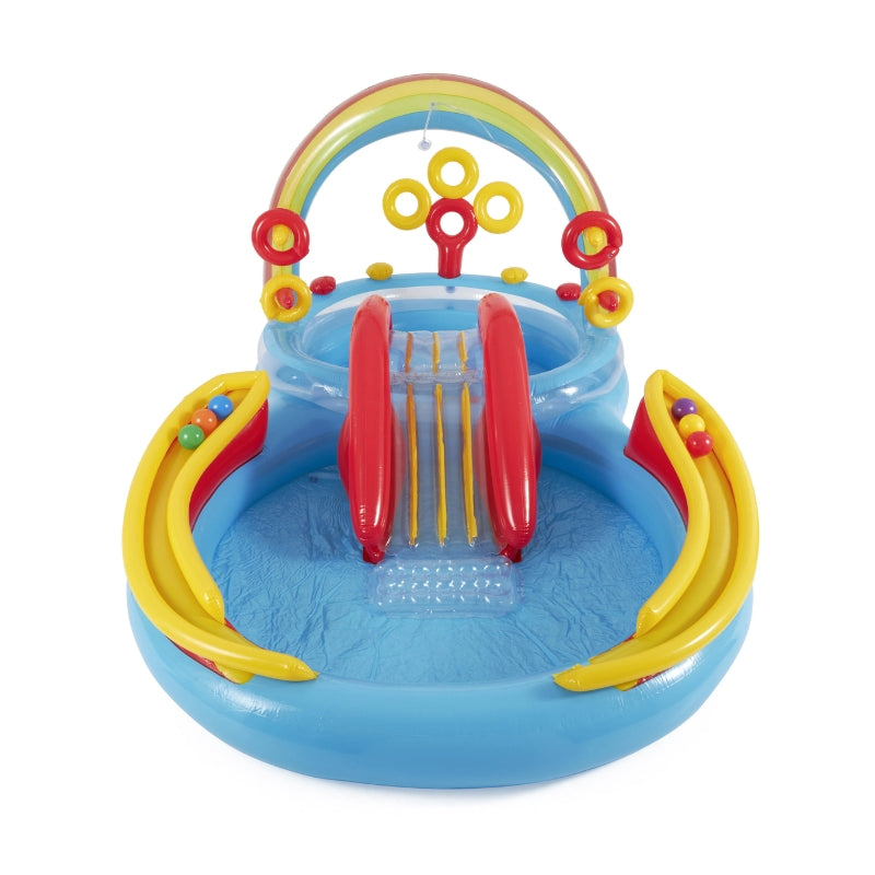 Intex Inflatable Rainbow Ring Play Center Pool For Kids (117X76X53)