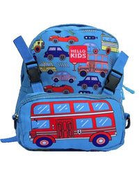 Children's Backpack Hello Kids Pencil Bag Included - Blue (27*33*13 cm)
