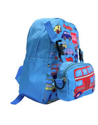 Children's Backpack Hello Kids Pencil Bag Included - Blue (27*33*13 cm)
