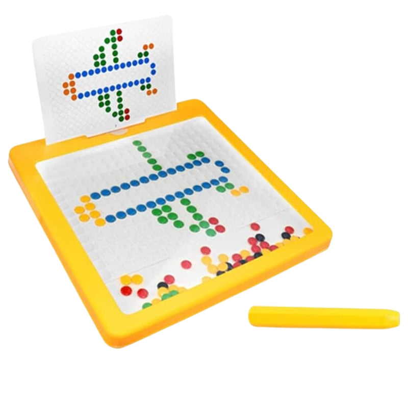 Magnetic Drawing Board With Pen and Beads Toy For Kids