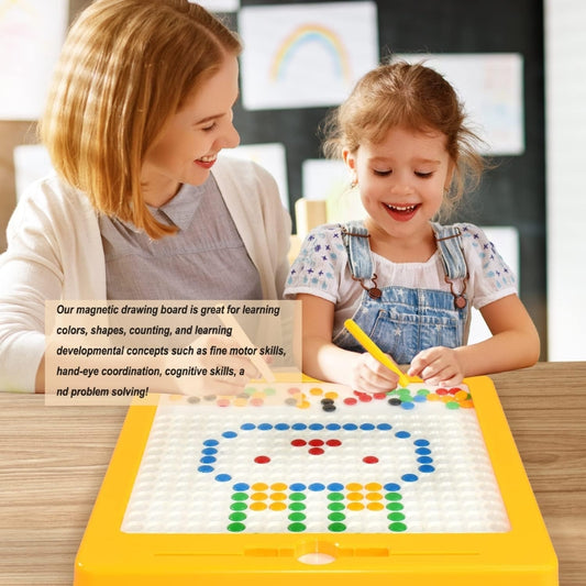 Magnetic Drawing Board With Pen and Beads Toy For Kids