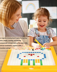 Magnetic Drawing Board With Pen and Beads Toy For Kids
