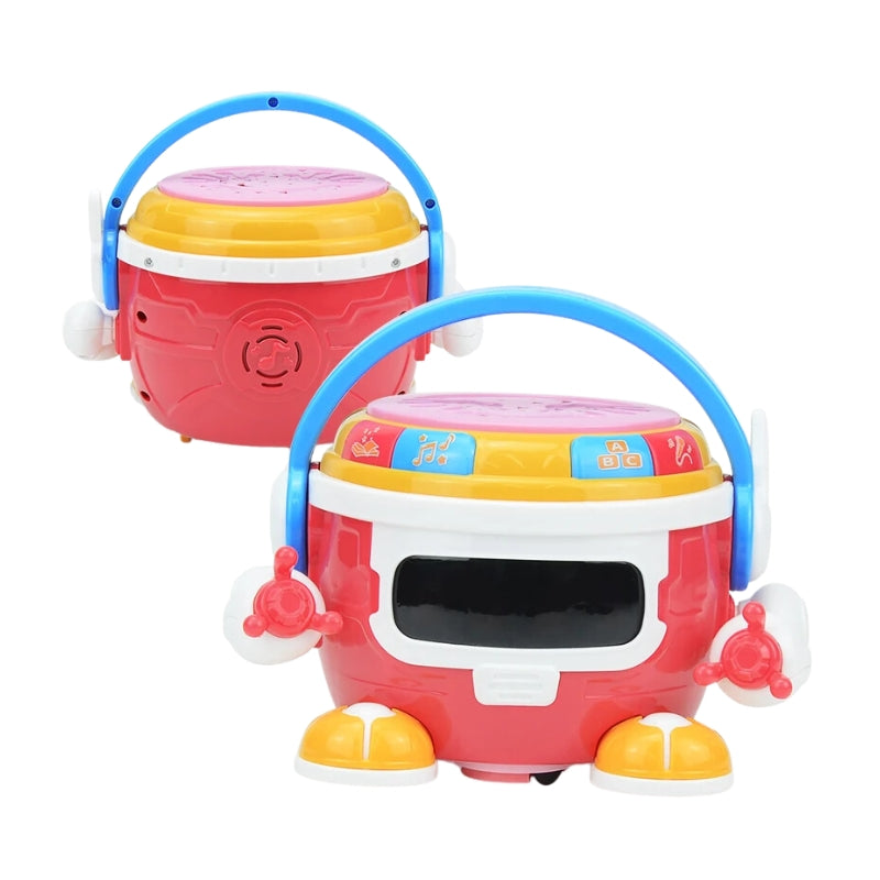 Electric Robotic Drum With Lights & Sound Toy For Kids