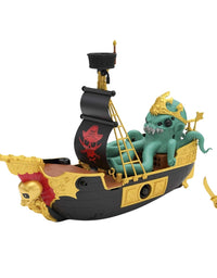 Pirates Of Treasure Ship With Light & Spray Playset Toy For Kids
