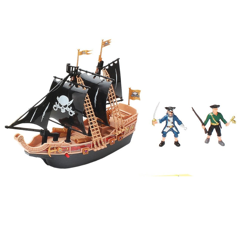 Pirates Of Treasure Ship With Light & Spray Playset Toy For Kids