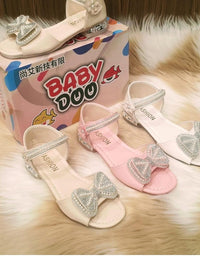 Sequin Lace Bow Sandal For Girls (655)
