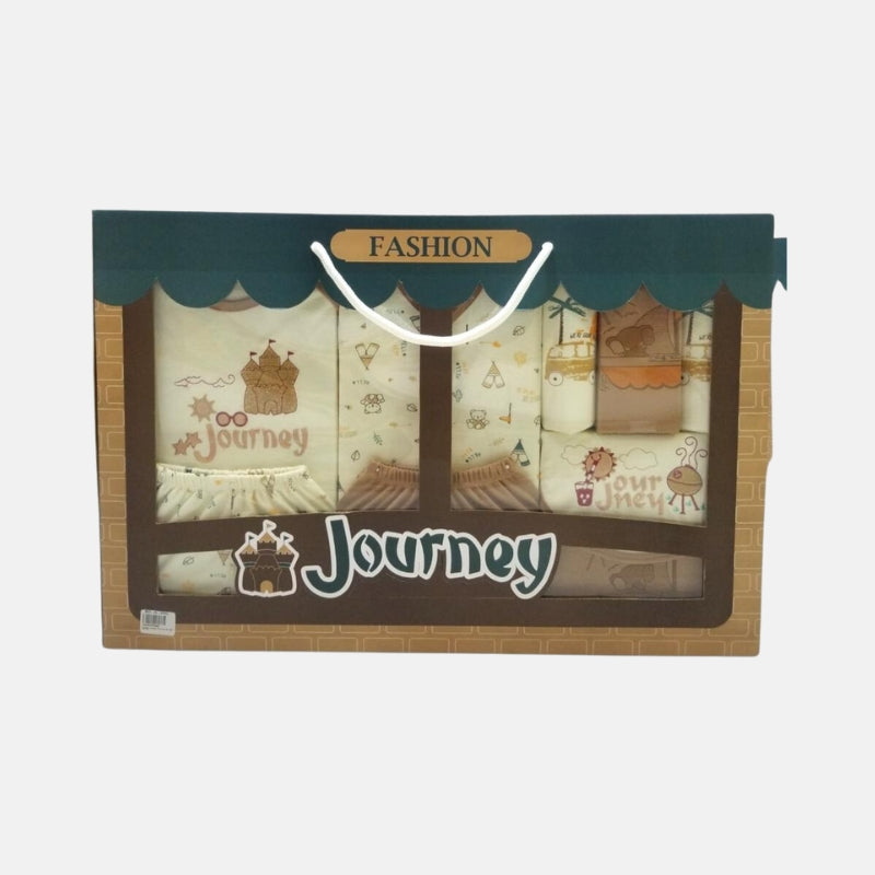 Journey Baby Gift Set - 10 Pcs - Brown