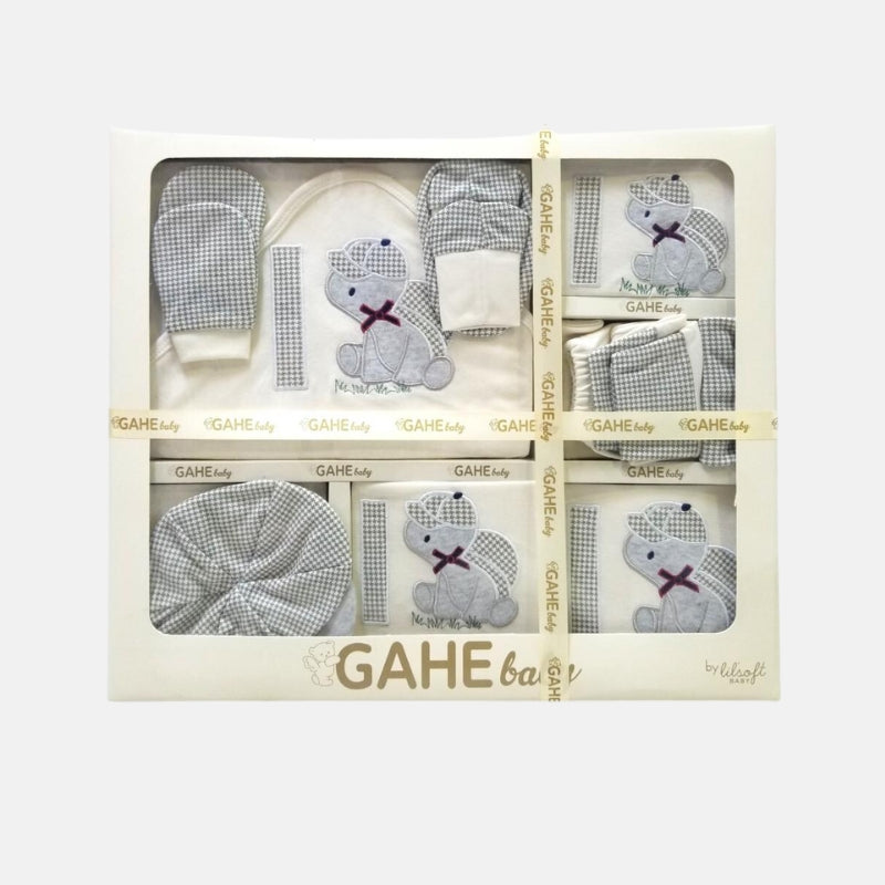 Gahe Newborn Baby Gift Set - 11 Pcs - Gray