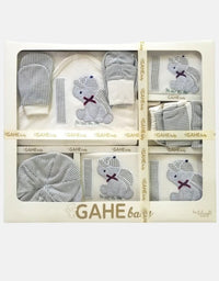 Gahe Newborn Baby Gift Set - 11 Pcs - Gray
