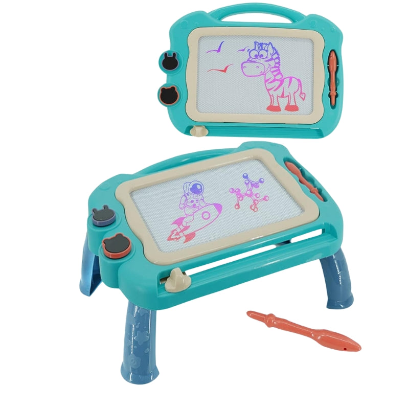 Magnetic Drawing Board With Flash Cards For Kids (1 Pcs)