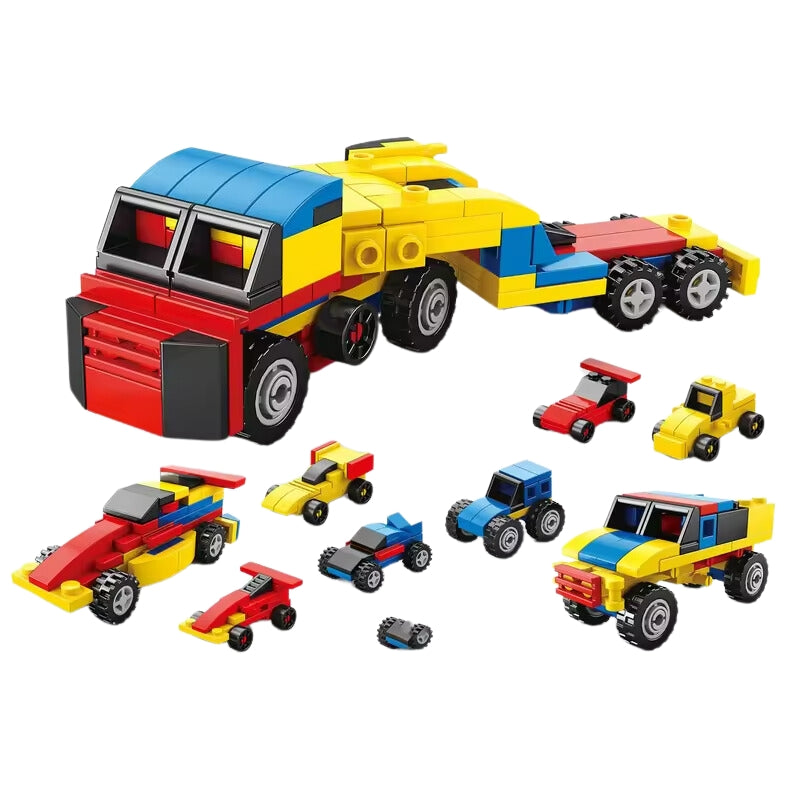 6 in 1 Transport truck Building Blocks Toy For Kids