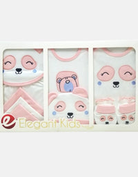 Elegant Panda Newborn Baby Gift Set - 10 Pcs - Pink
