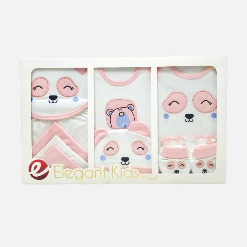 Elegant Panda Newborn Baby Gift Set - 10 Pcs - Pink