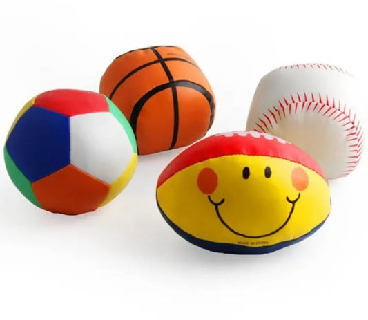 4-Piece Baby Soft Stuffed Toy Ball Set – Perfect Training Exercise Balls for Kids