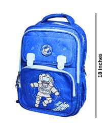 Astronaut Design Backpack For kids - 18 Inches (1198) (Blue)
