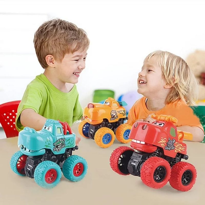 Monster Truck- Friction Powered Toy Cars Push And Go Vehicles For Kids