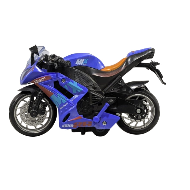 MIX High-Speed Racing Motorcycle Toy - Blue Edition
