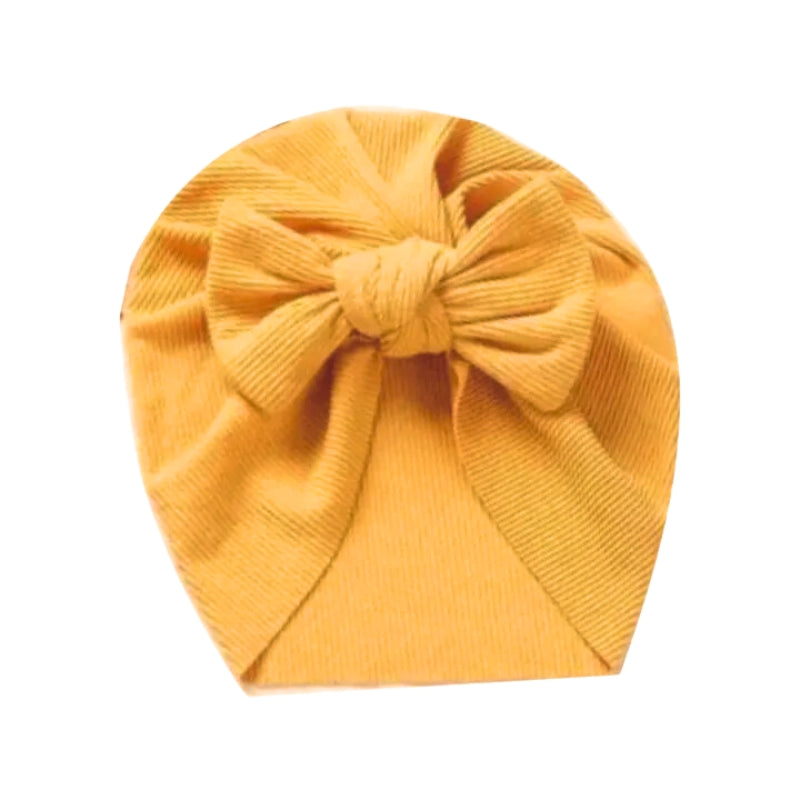 Baby Turban Hats Soft ribbed Headbands Fashion Cute Bow Head Wraps Newborn Hat For Baby Girls