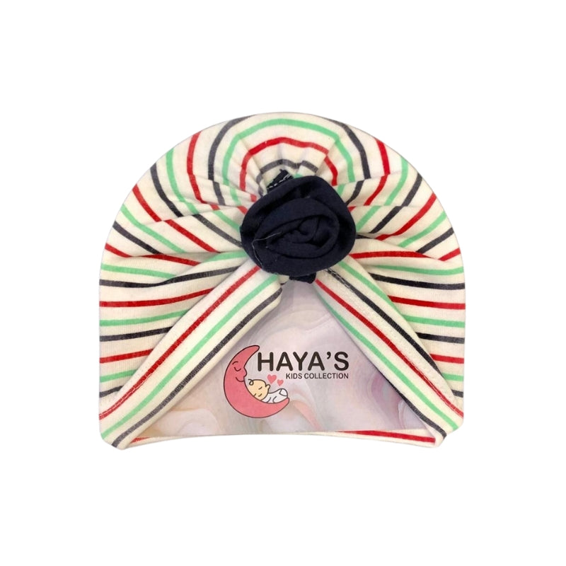 Beautiful Flower Turban Cap For Baby (Assorted)