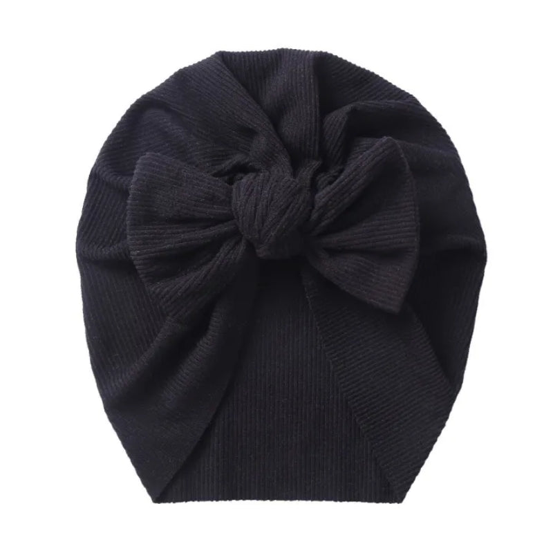 Baby Turban Hats Soft ribbed Headbands Fashion Cute Bow Head Wraps Newborn Hat For Baby Girls