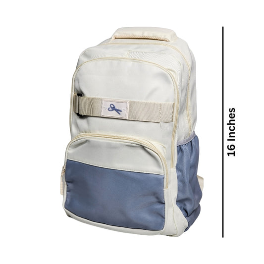 Spacious School Bag For Kids - 16 inches (959) - Off-White (Deal)