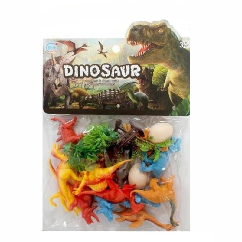 18 Pcs Dinosaurs With Accessories Assorted Color