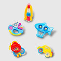 5 Pcs Premium Vehicles Shape Rattles & Teether