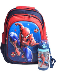 Spiderman Themed School Backpack With Water Sipper For Kids
