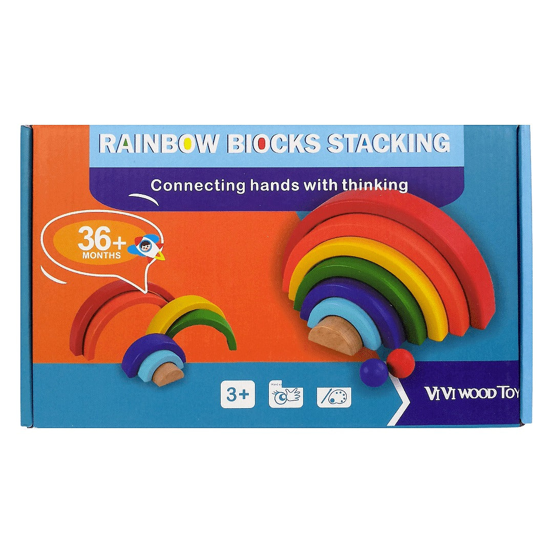 Rainbow Blocks Stacking Set – Unlock Creative Thinking and Fun with Colorful Hands-on Play