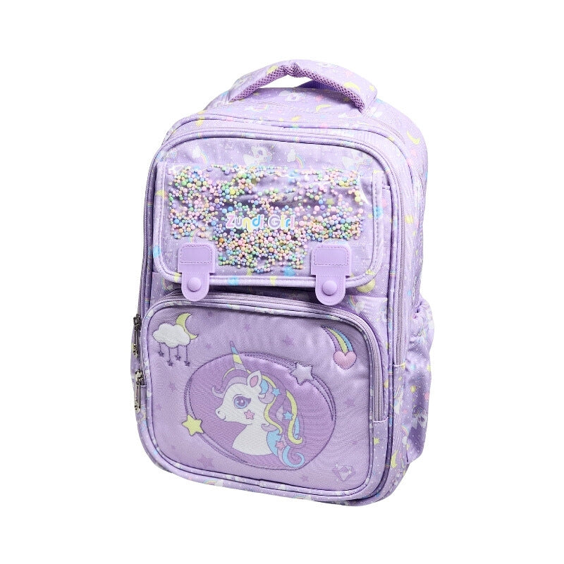 Unicorn Design Backpacks For Kids (1198) (purple) -18 Inches