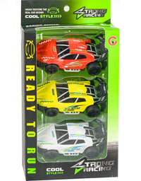 Strong Racing Cool Designed Toy Car Set For Kids - Pack Of 3
