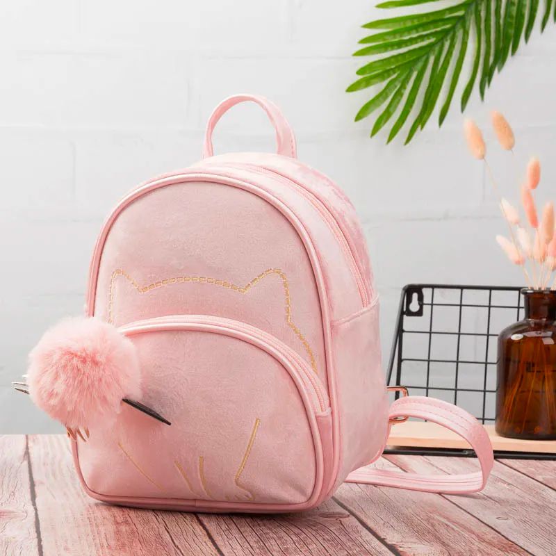 Crystal Cat Plush Backpack