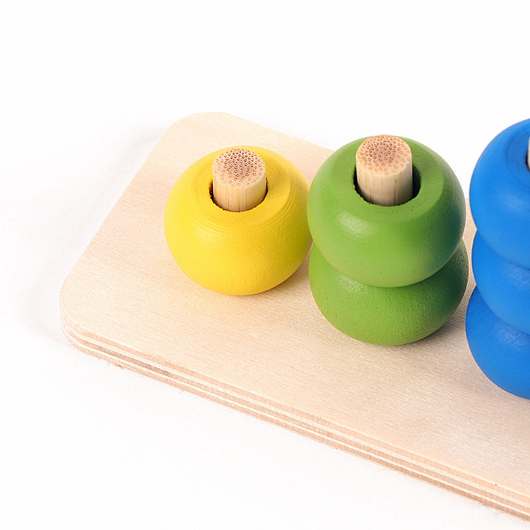 Wooden Stacking Rings Wooden Sorting Stacking Toy wooden number counting stacker