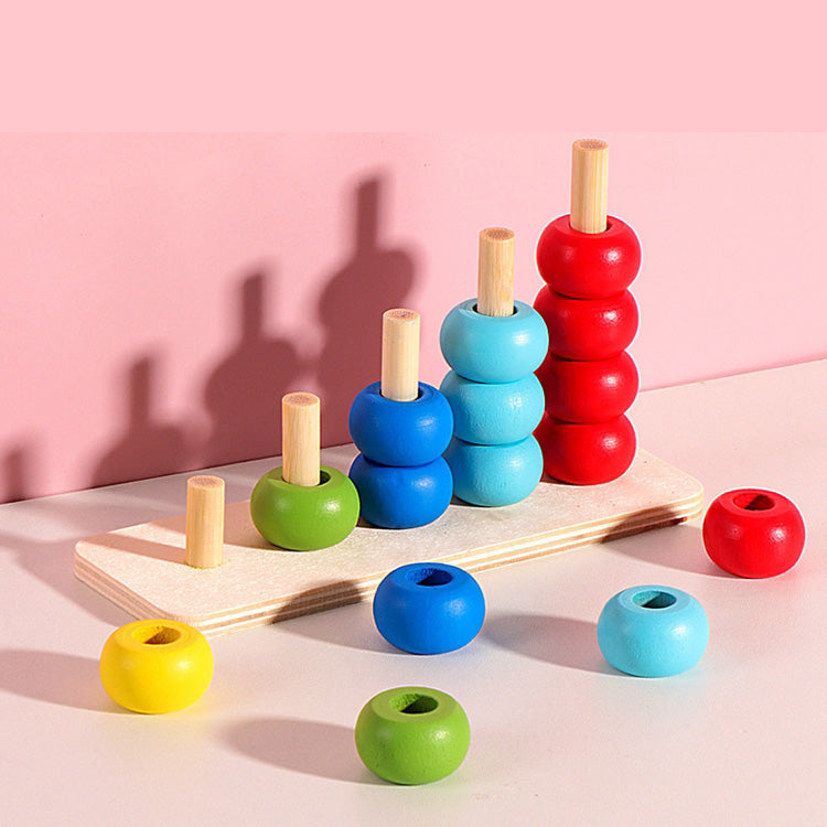 Wooden Stacking Rings Wooden Sorting Stacking Toy wooden number counting stacker