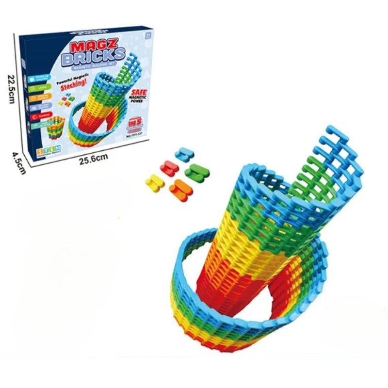 Magz-Bricks 60 Piece Magnetic Building Puzzle Set For Kids