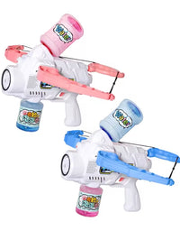 Electric Bow Bubble Gun With Light Toy For Kids
